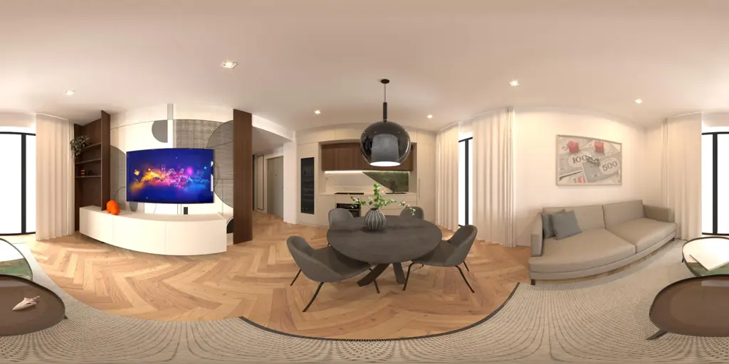 Panoramic view of the interior